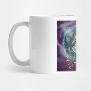 Ghost Woman In Crystal Ball Illustration Mug